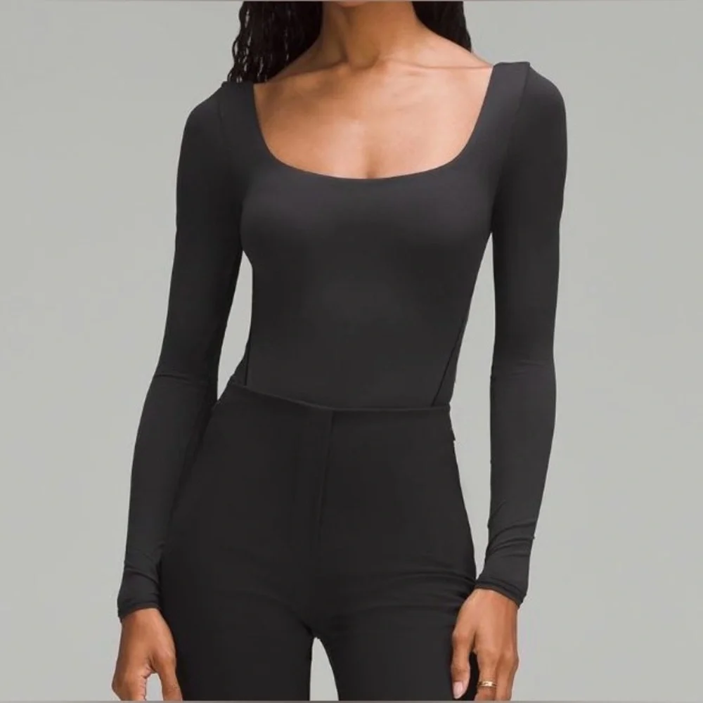 NWT Lululemon Wundermost Square-Neck Long Sleeve Bodysuit – Size Large – Black